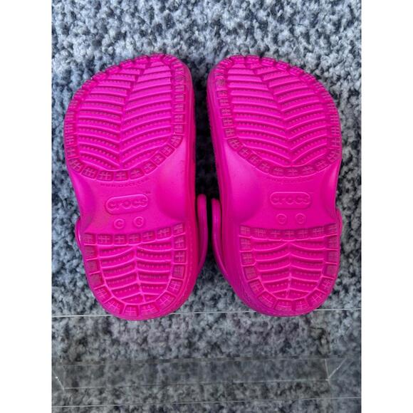 Crocs Kids Classic Clogs Pink Slip On Sandals Size C6 - Picture 3 of 5